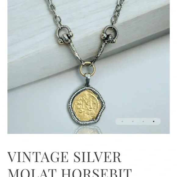 Vintage-Inspired Gold and Silver Coin Necklace - Picture 5 of 5